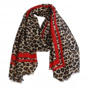 scarf leopardmönster höstsjal röd scarf