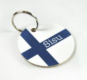 Nyckelring med text Sisu Finland