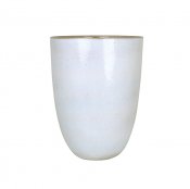 Stor blomvas dekorvas tulpanvas vintagevas vintage keramikvas vitmelerad vit vas stor vas