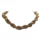 guldigt pärlhalsband guldpärlor markant halsband halsband med tyngd